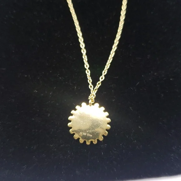 Argento Vivo Sterling/Gold Plated Butterfly Medallion Necklace - Picture 4 of 4